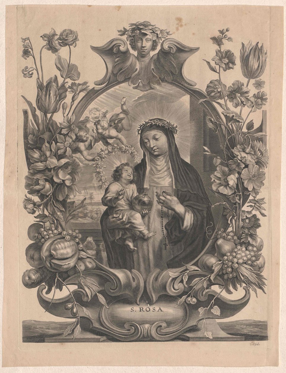 Den hellige Rosa af Lima af Artist Unknown