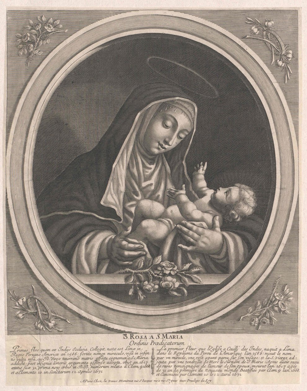 Den hellige Rosa af Lima af Artist Unknown