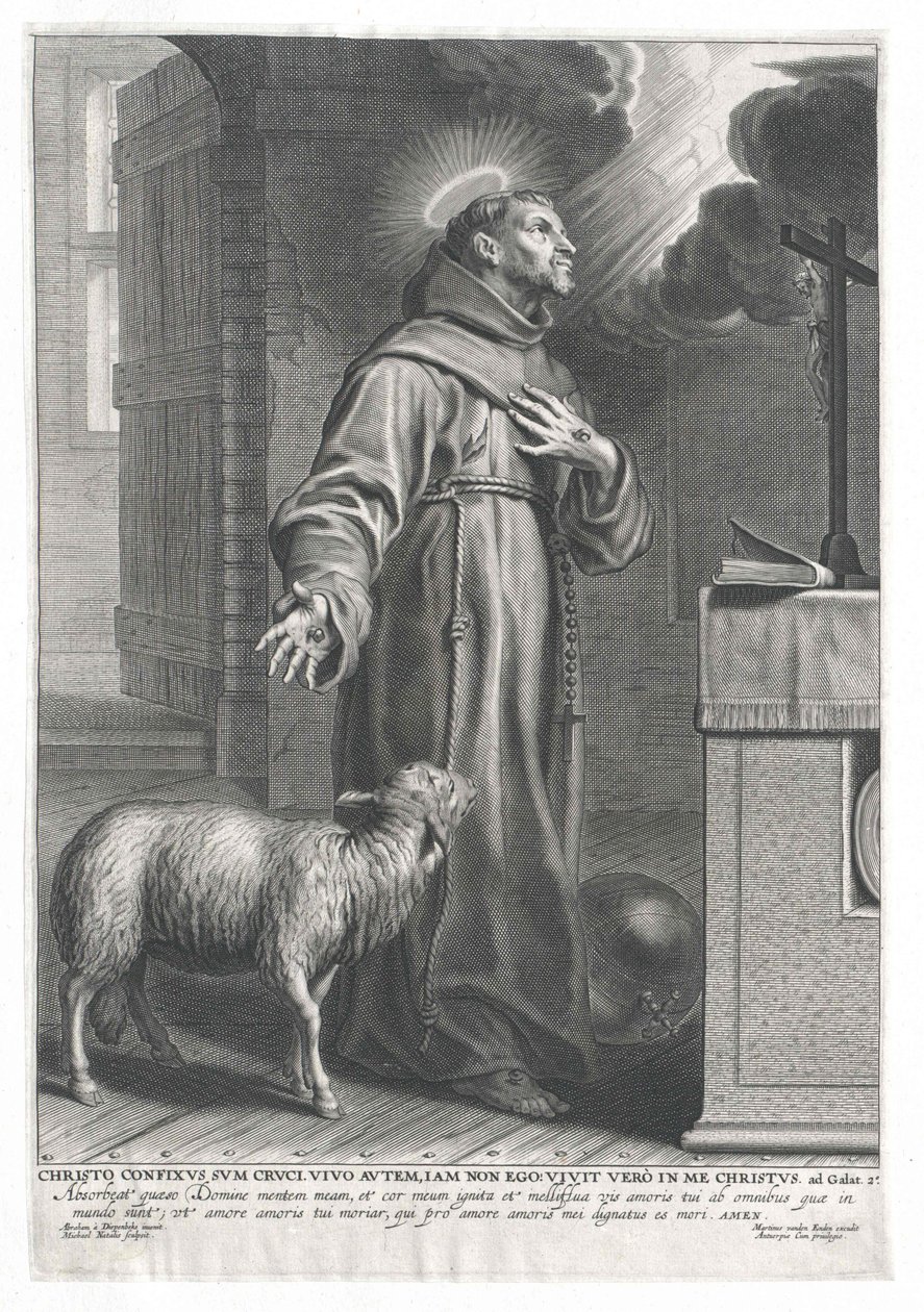 Den hellige Frans af Assisi af Artist Unknown