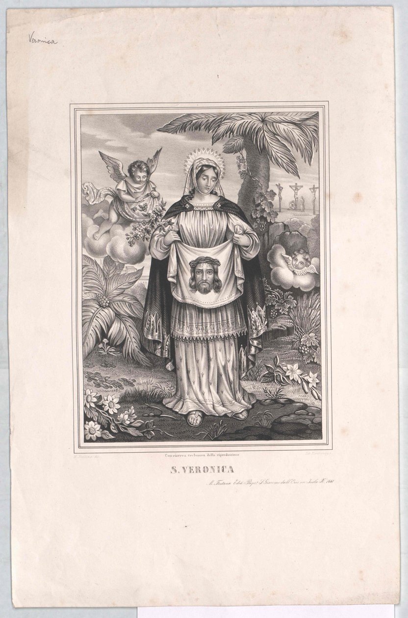 Den hellige Veronica af Artist Unknown
