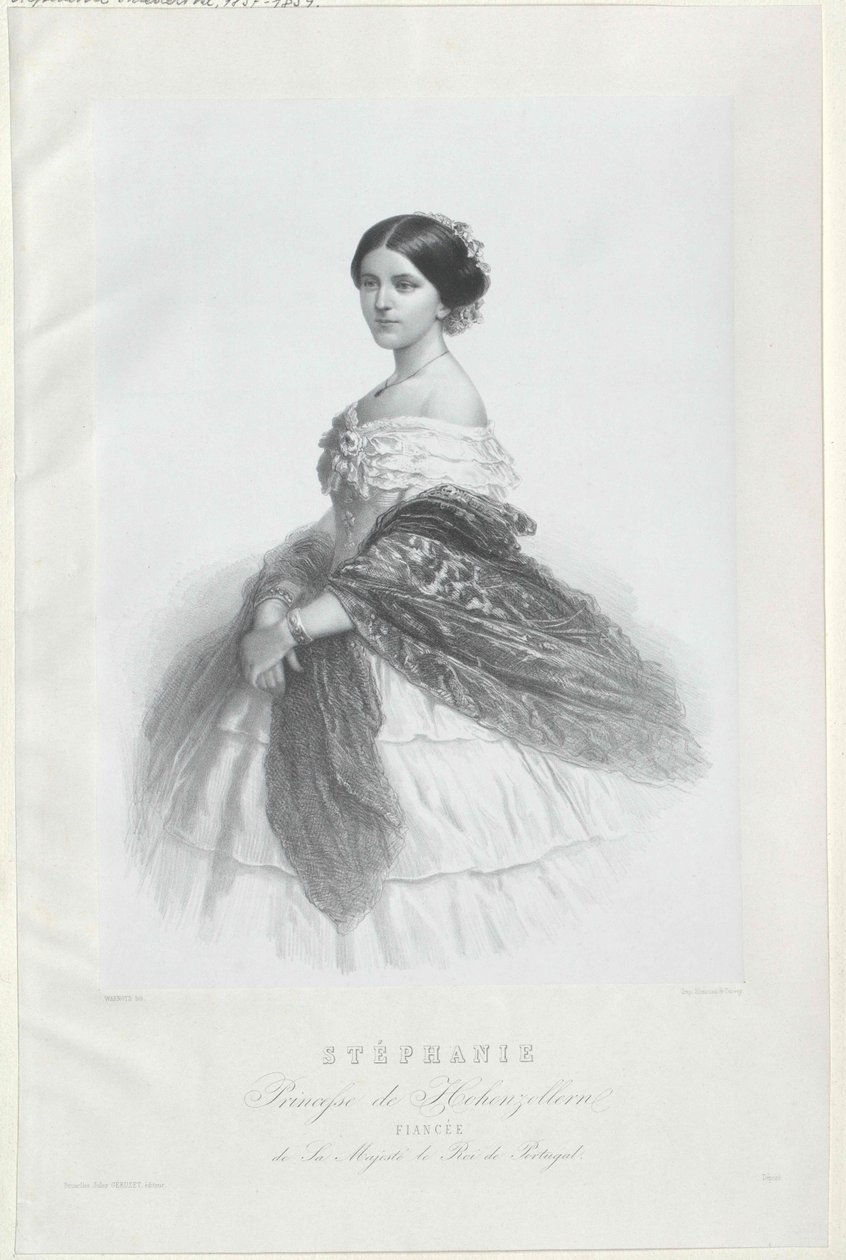 Stephanie Friederike af huset Hohenzollern-Sigmaringen af Artist Unknown