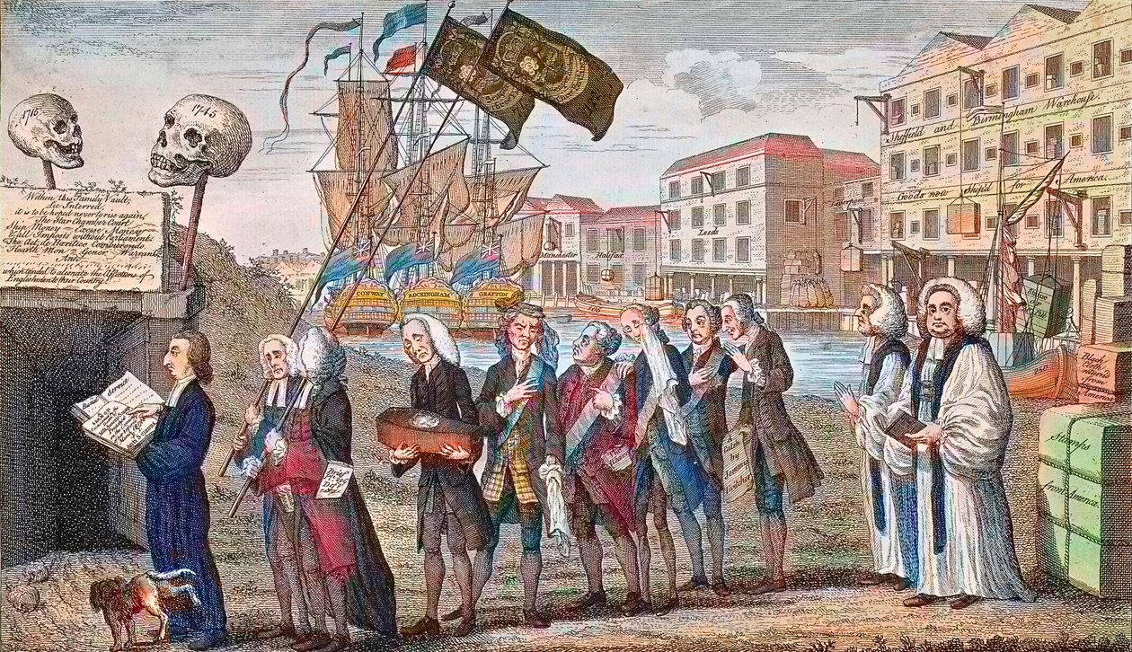 The Repeal, or the Funeral Procession of Miss America-Stamp, London af Artist Unknown
