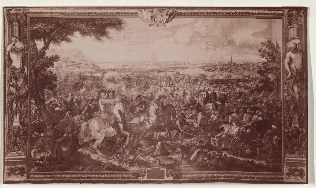 Relieffet af Wien i Gobelin-tapetet fra 1683 i "Ritterstube" i det wienske Hofburg-palads af Artist Unknown