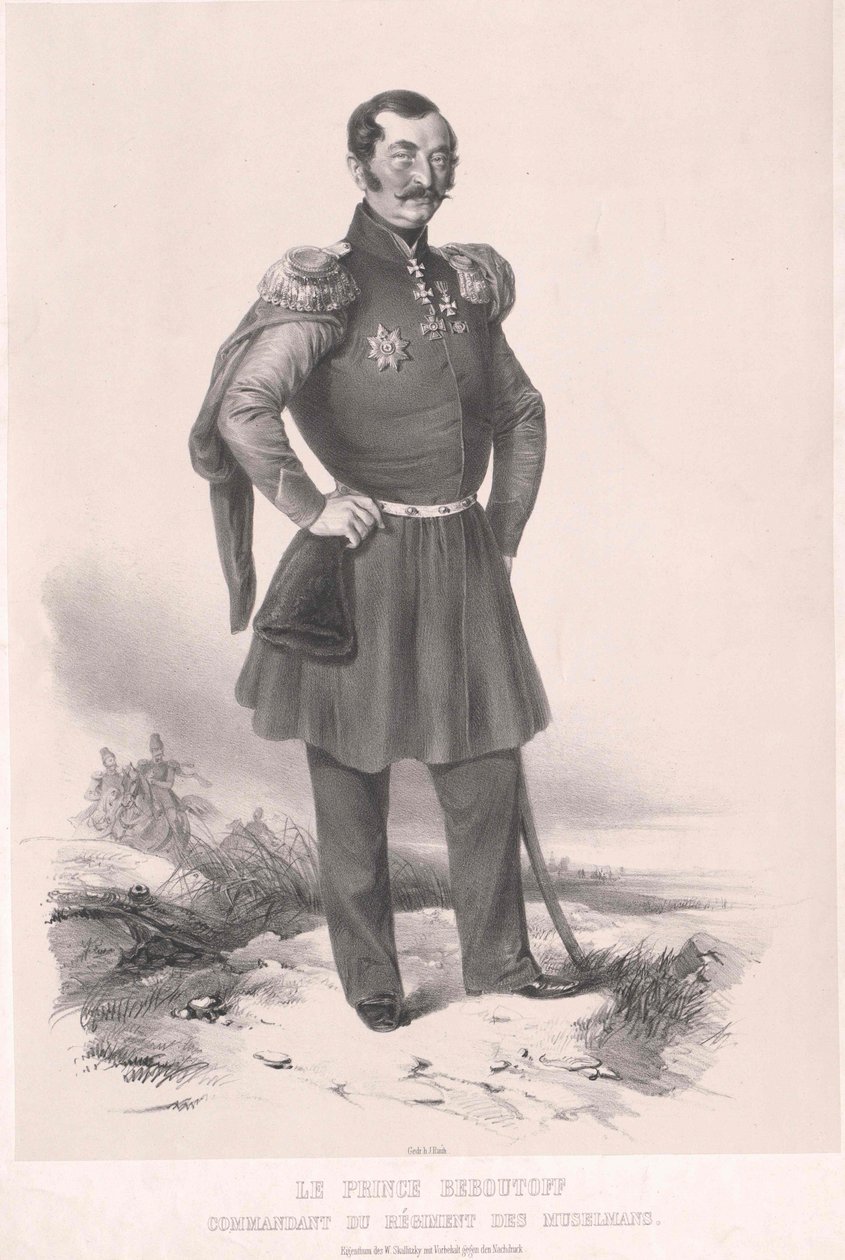 Vasilij Osipov grev Bebutov af Artist Unknown
