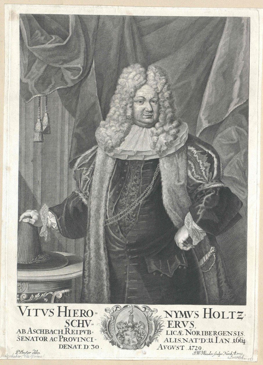 Vitus Jerome Holzschuher fra Aspach af Artist Unknown