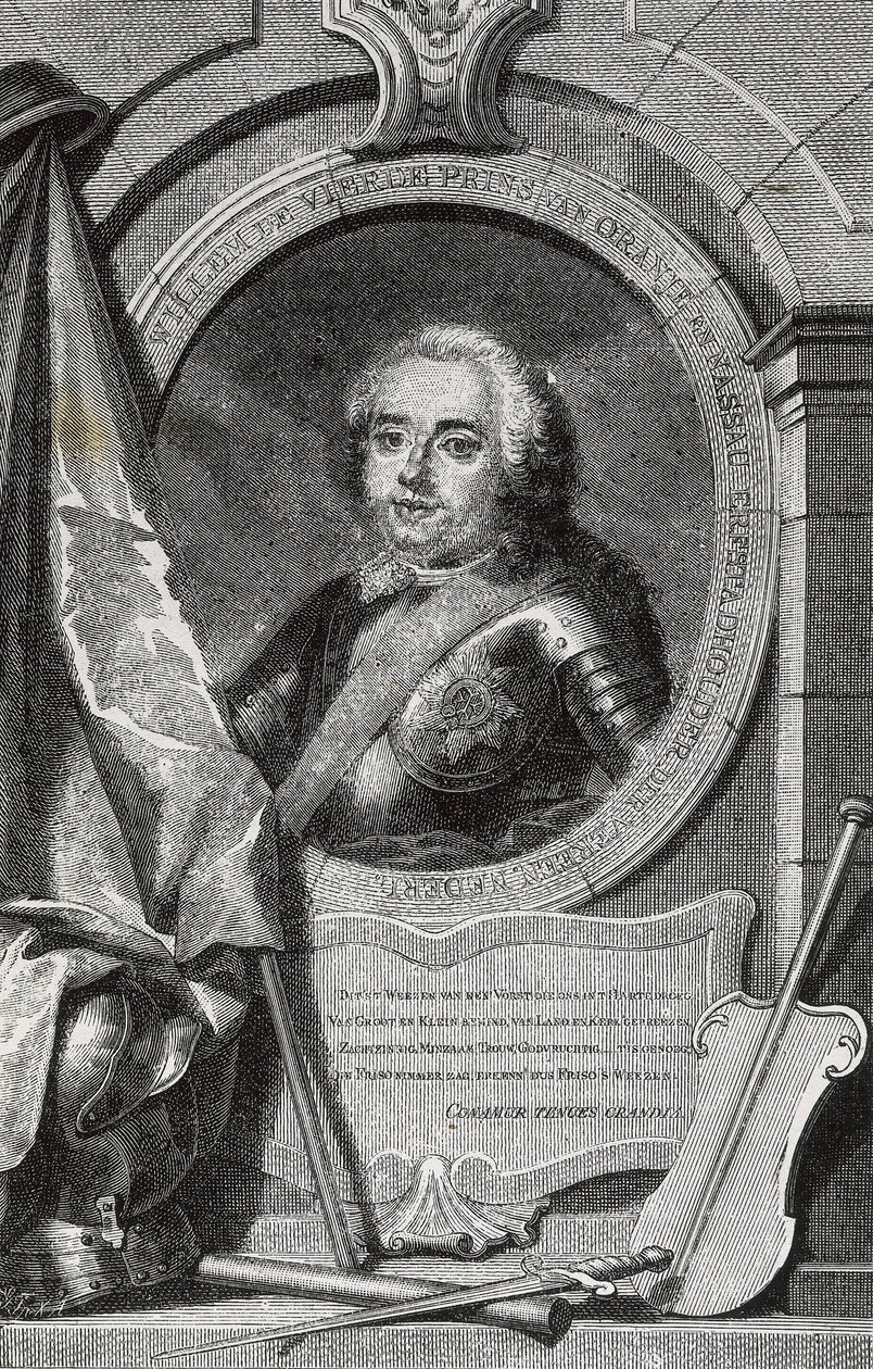 WILLIAM IV (1711-1751). Den første arvelige statholder i Holland. Gravering. af Artist Unknown