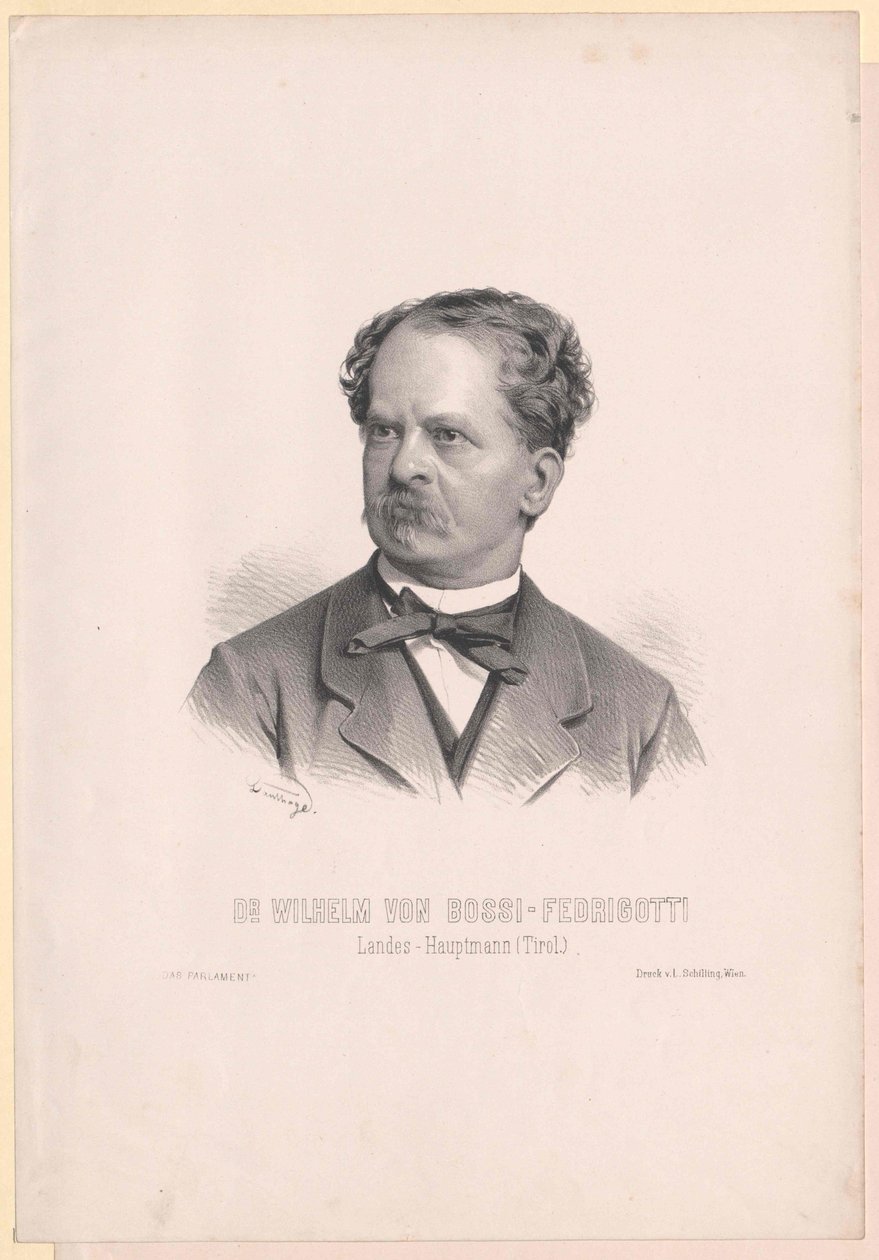 Wilhelm Bossi-Fedrigotti af Belmonte (print) af Artist Unknown