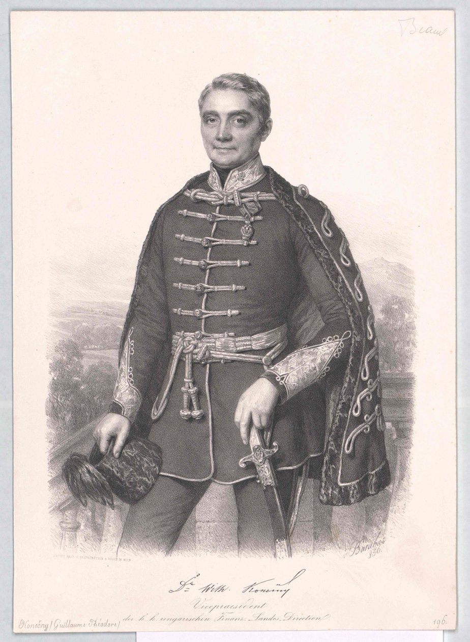 Wilhelm Theodor Konecny af Artist Unknown