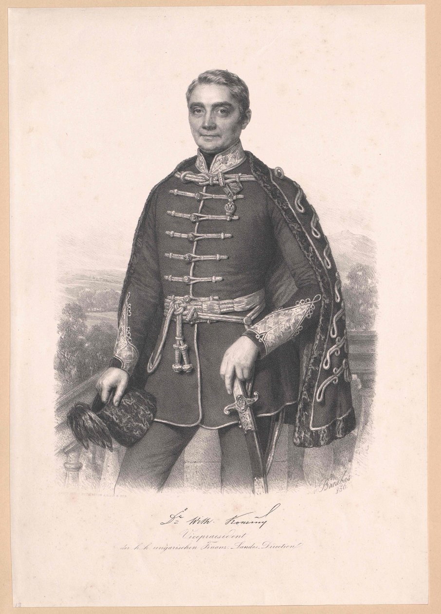 Wilhelm Theodor Konecny af Artist Unknown