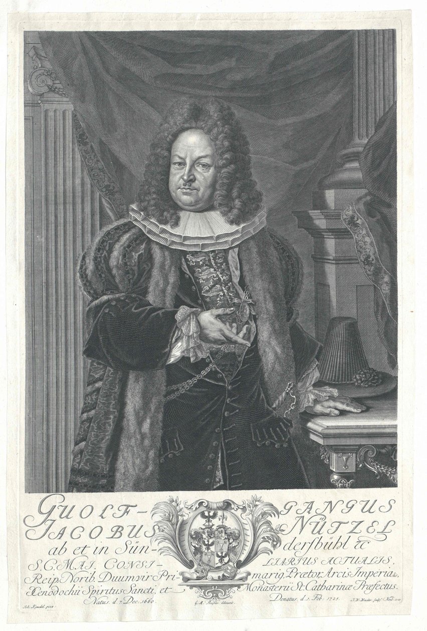 Wolfgang Jacob Nuetzel von Suendersbuehl af Artist Unknown