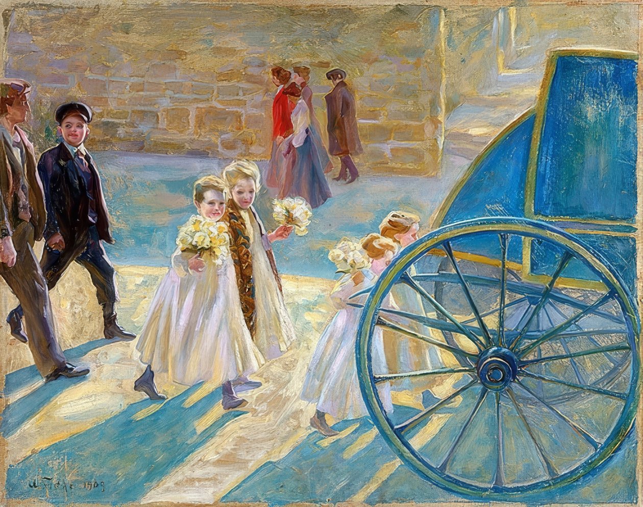 Begravelse af et barn. 1909 af Arturo Fittke