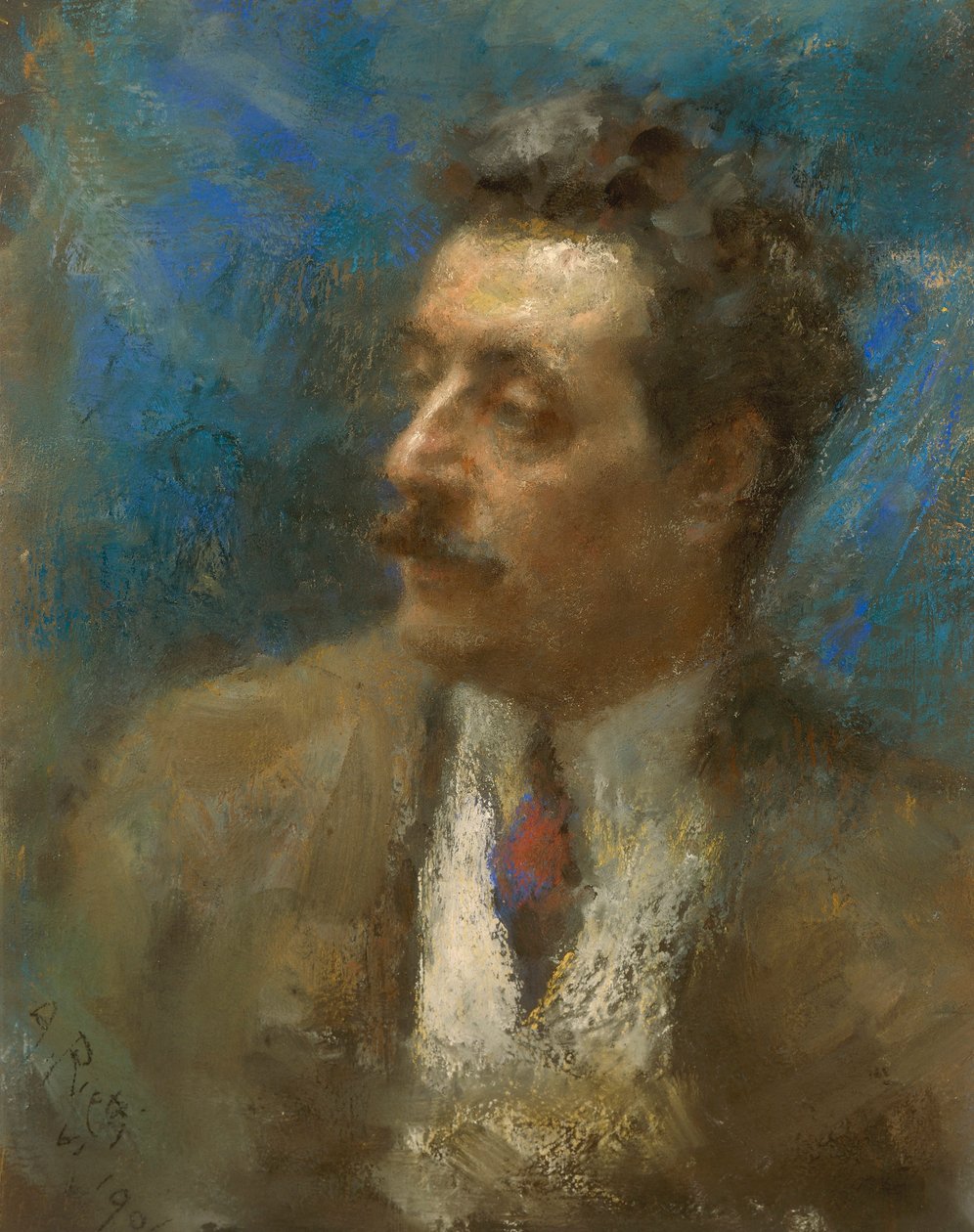 Portræt af Giacomo Puccini af Arturo Rietti