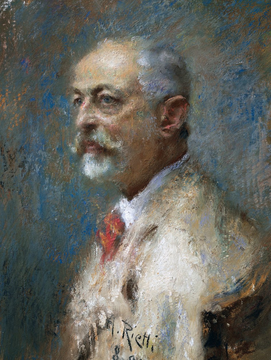 Portræt af den italienske billedhugger Giuseppe Sartorio (1844-1922), af Arturo Rietti (1863-1943), olie på lærred. Italien, 20. århundrede. af Arturo Rietti