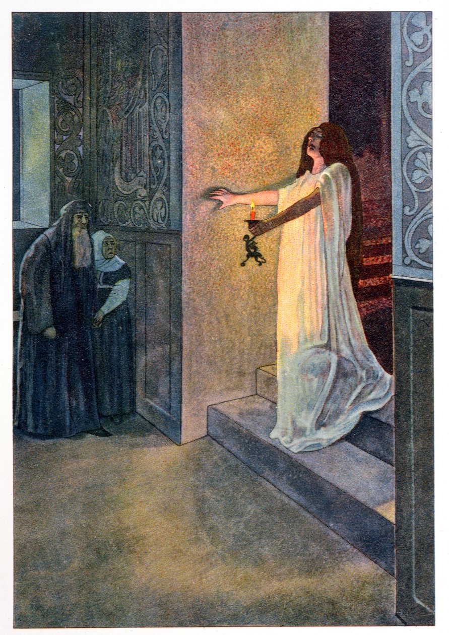 Lady Macbeth Sleepwalking, illustration fra 