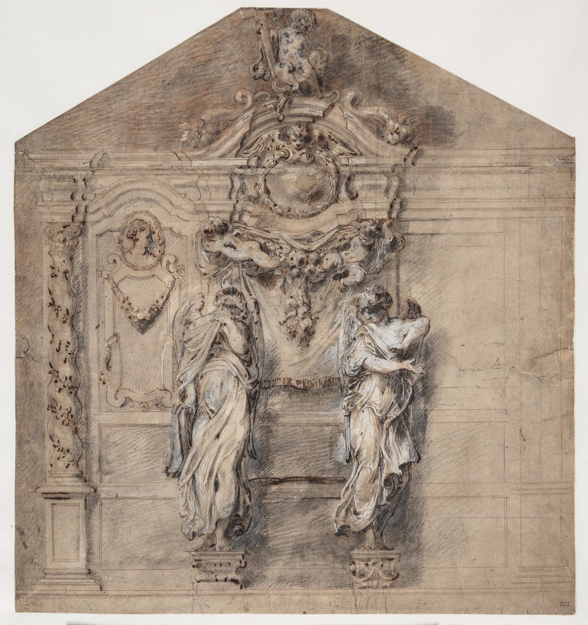 Design til en skriftestol af Artus Quellinus d.Y.