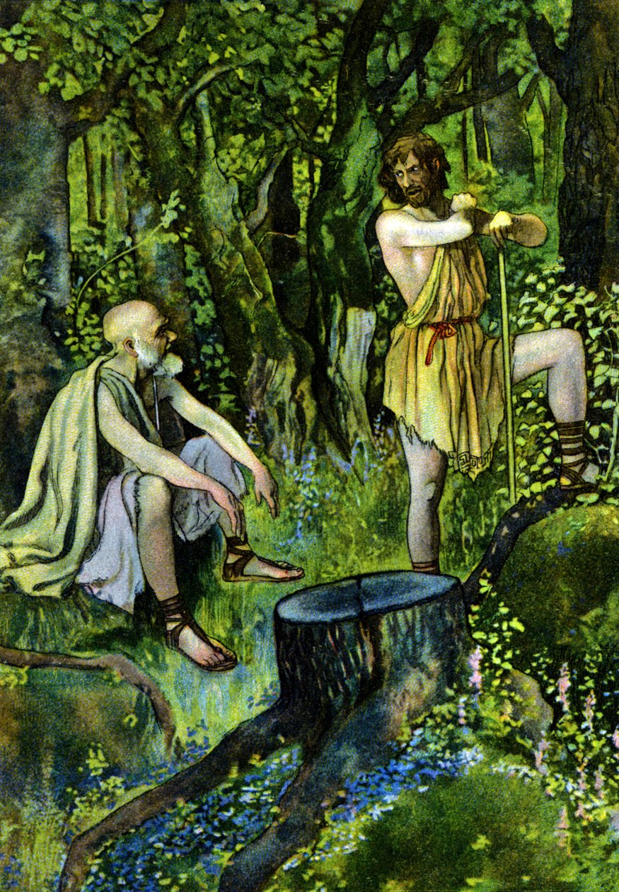 Timon af Athen, skuespil af William Shakespeare, ca. 1880 (tryk) af Artus Scheiner