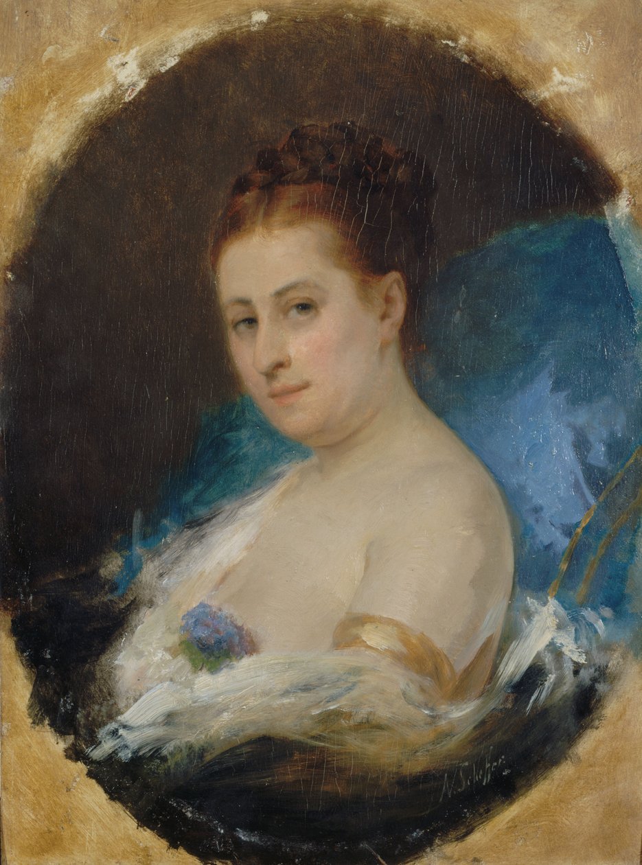 Portræt af skuespillerinden Adelaide Ristori 1822-1906, ca 1857. af Ary Arnold Scheffer