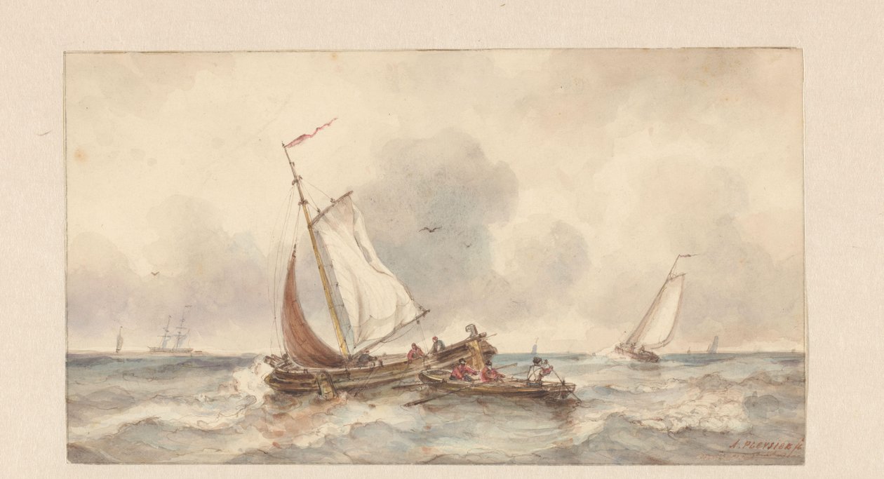 Skibe til søs af Ary Pleijsier (signed by artist)