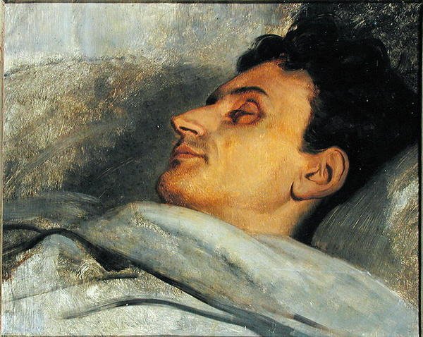 Armand Carrel (1800-36) på sit dødsleje, 1836 af Ary Scheffer