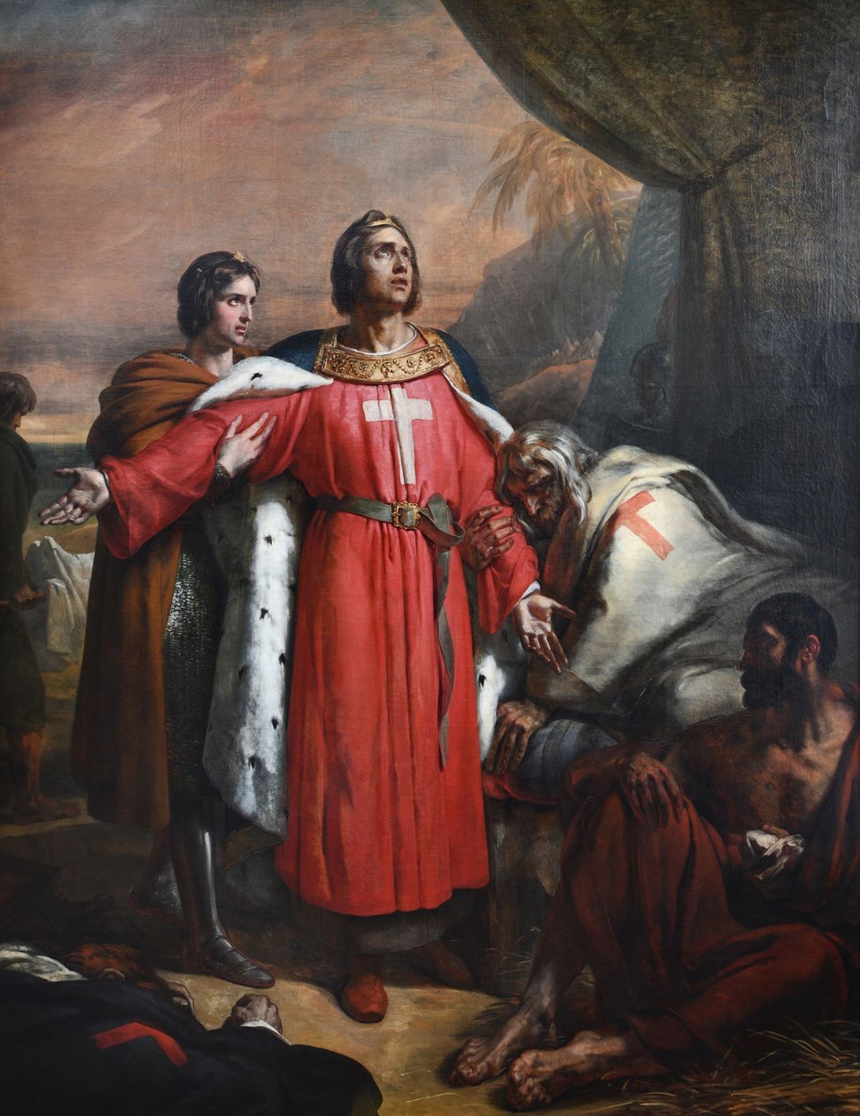 Fransk: Saint Louis visiterant les pestiférés af Ary Scheffer