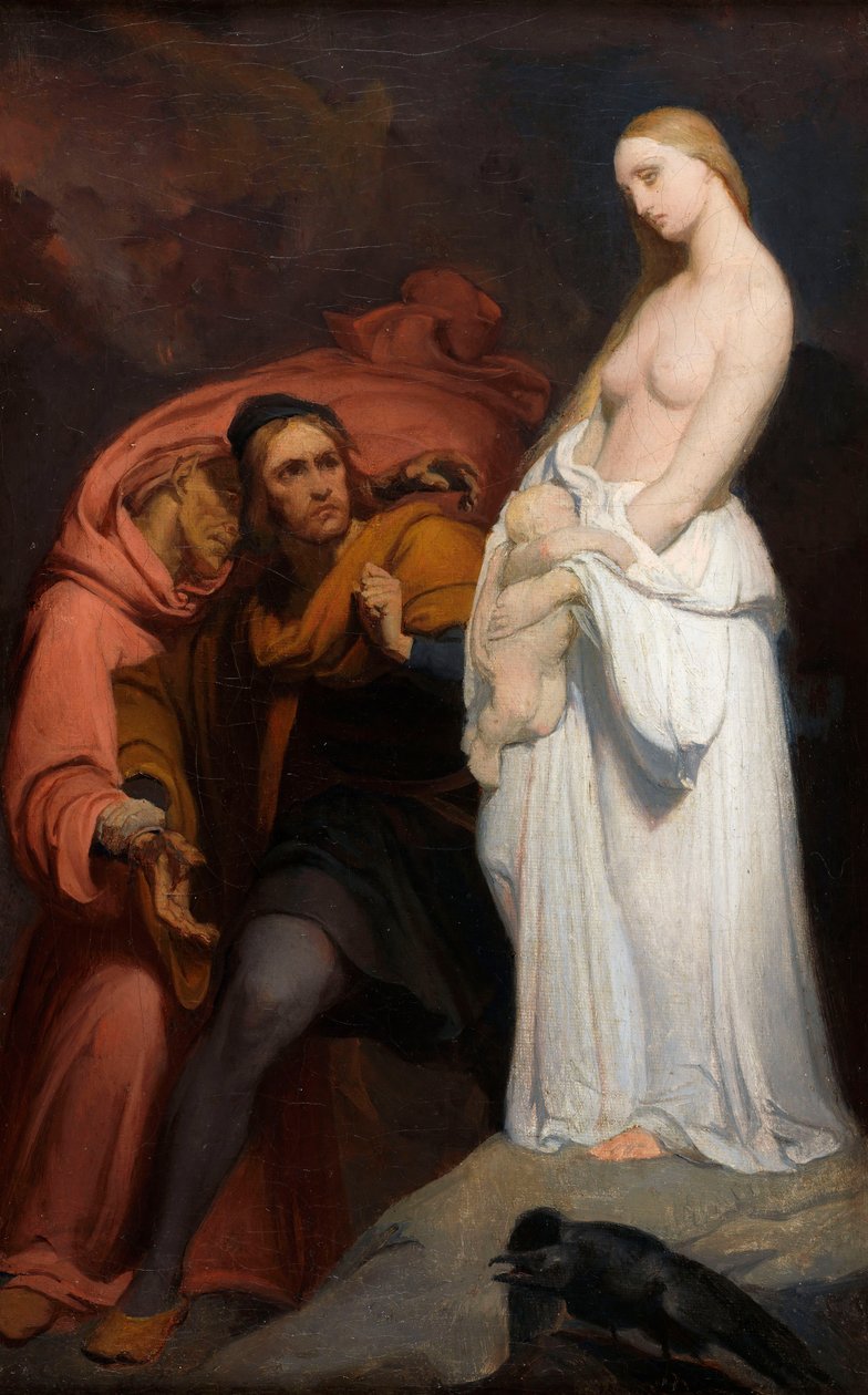 Marguerite holder sit døde barn, ca. 1846. af Ary Scheffer