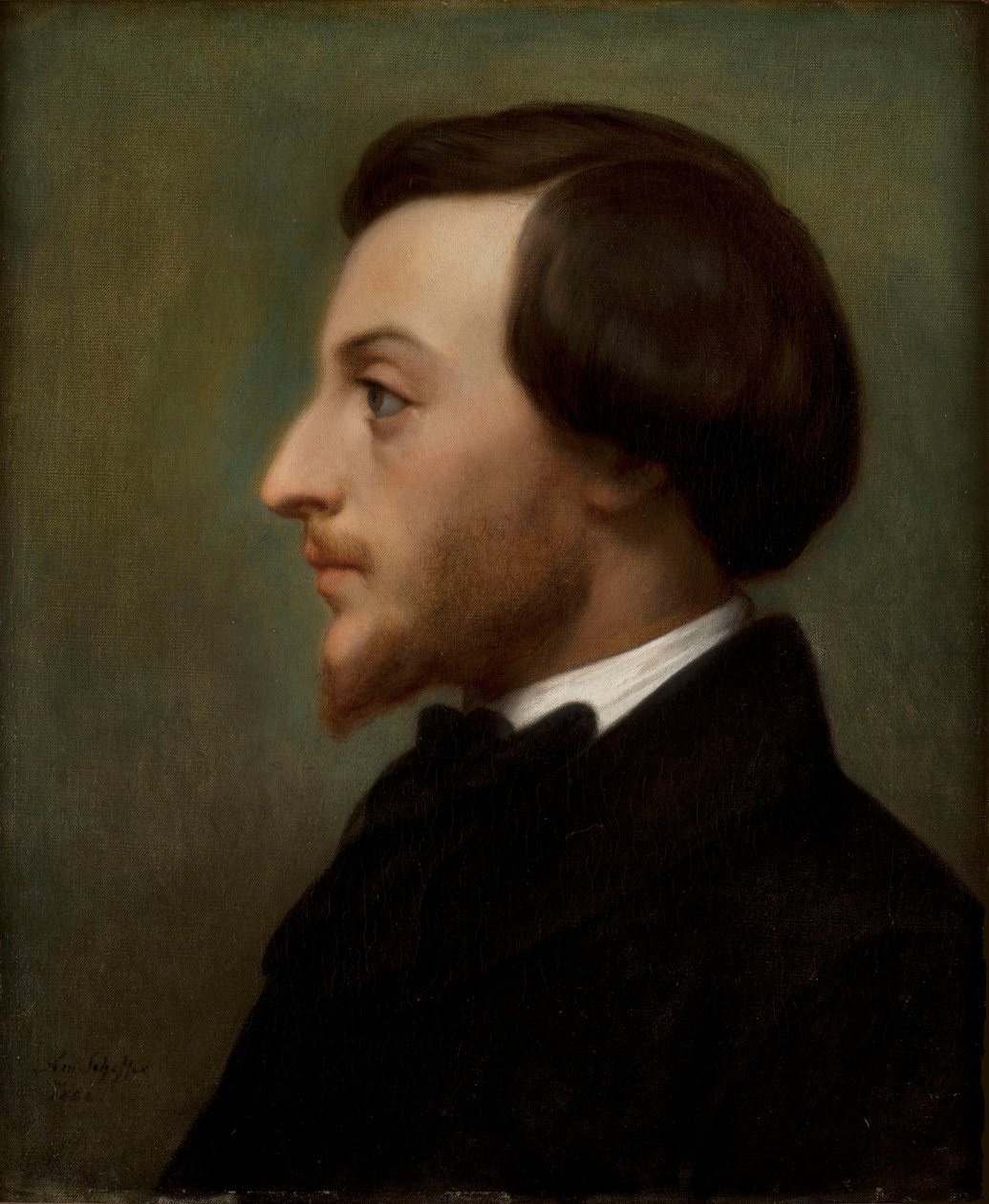 Portræt af forfatteren Louis Ratisbonne 1827-1900, 1852. af Ary Scheffer