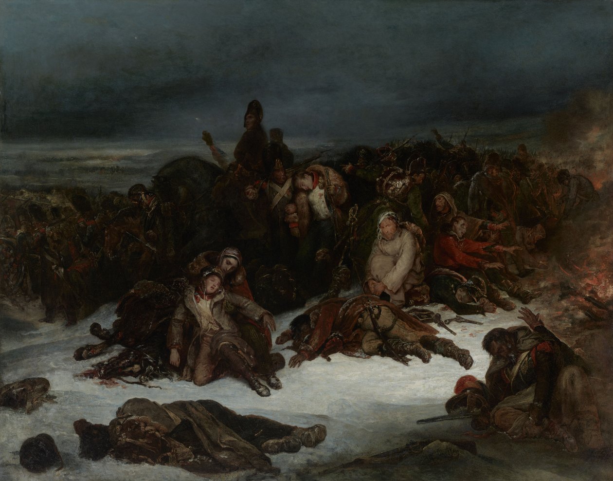 Napoleons hærs tilbagetrækning fra Rusland i 1812 af Ary Scheffer