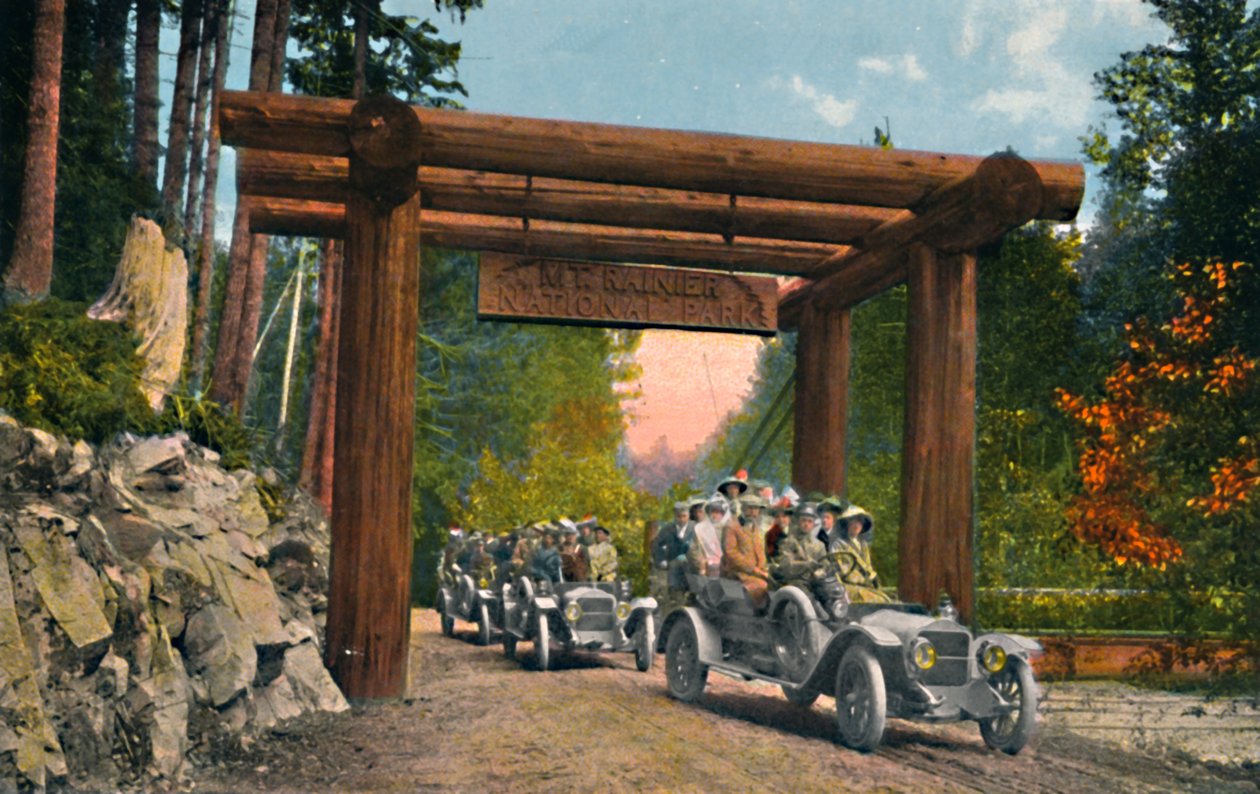 Indgang til Mount Rainier National Park, c1916 af Asahel Curtis