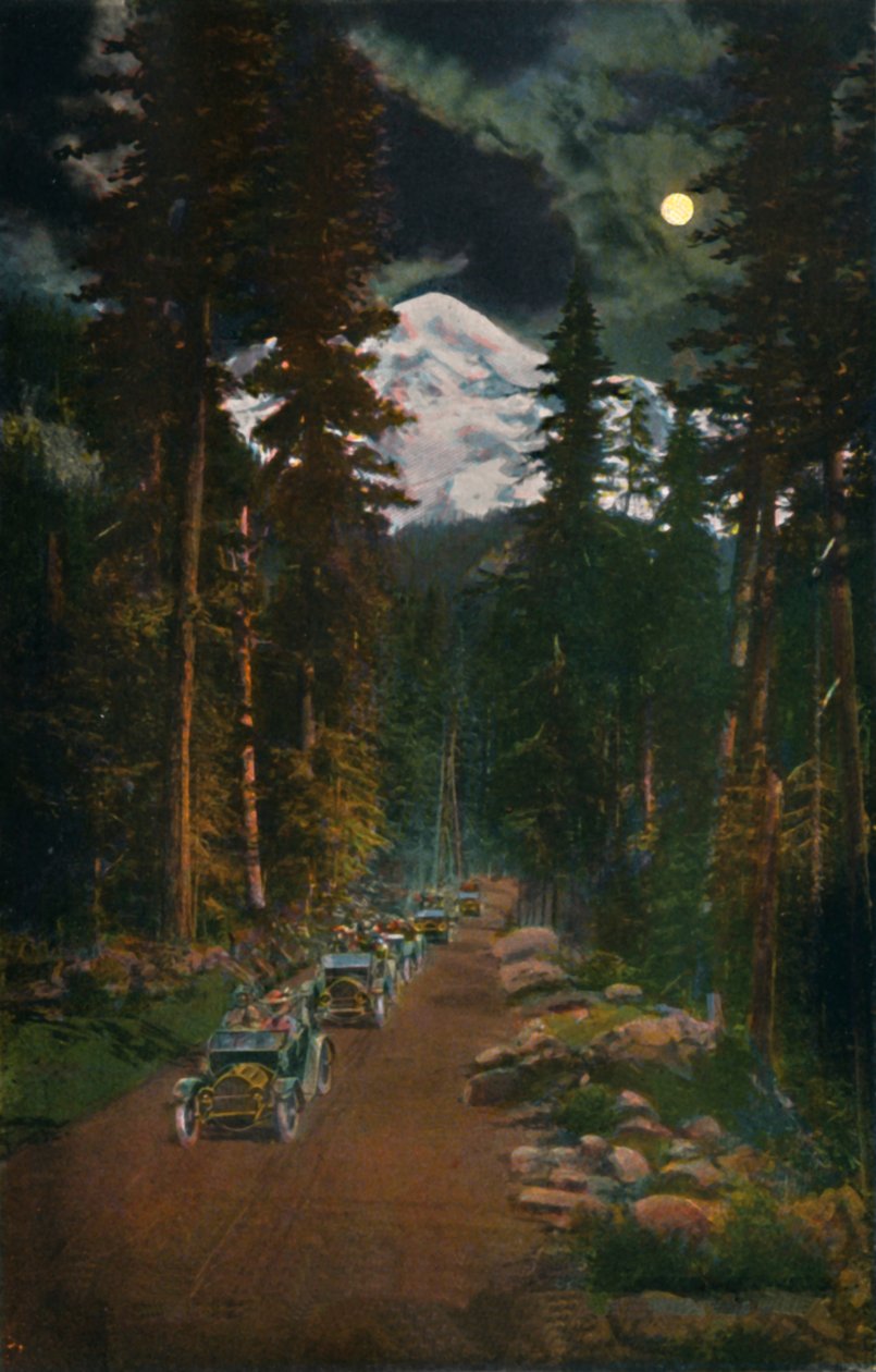 På vej fra Mount Rainier National Park, Washington, c1916 af Asahel Curtis