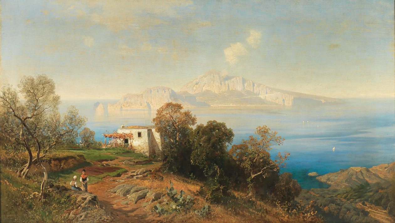 En udsigt over Capri af Ascan Lutteroth