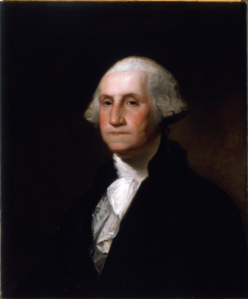 Portræt af George Washington, efter et maleri af Gilbert Stuart (1755-1828) (se 149687 for par) af Asher Brown Durand