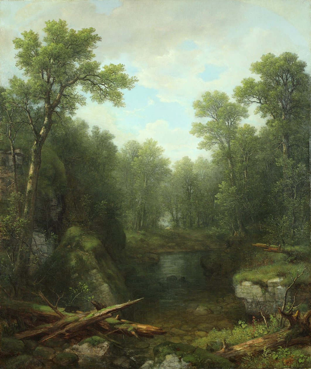 Chapel Pond Brook, Keene Flats, Adirondack-bjergene, New York, 1871 af Asher Brown Durand