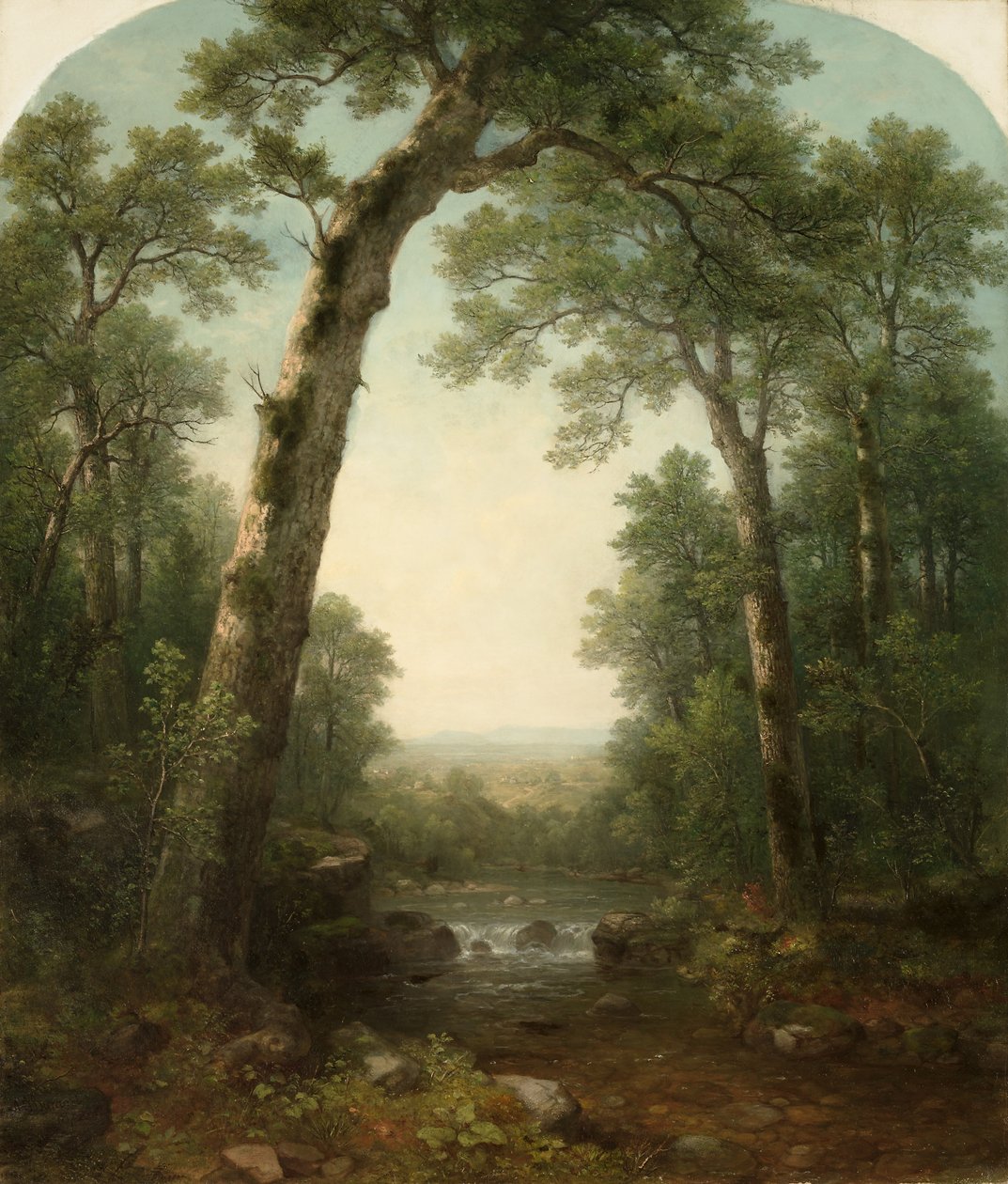 Forest Stream med Vista af Asher Brown Durand