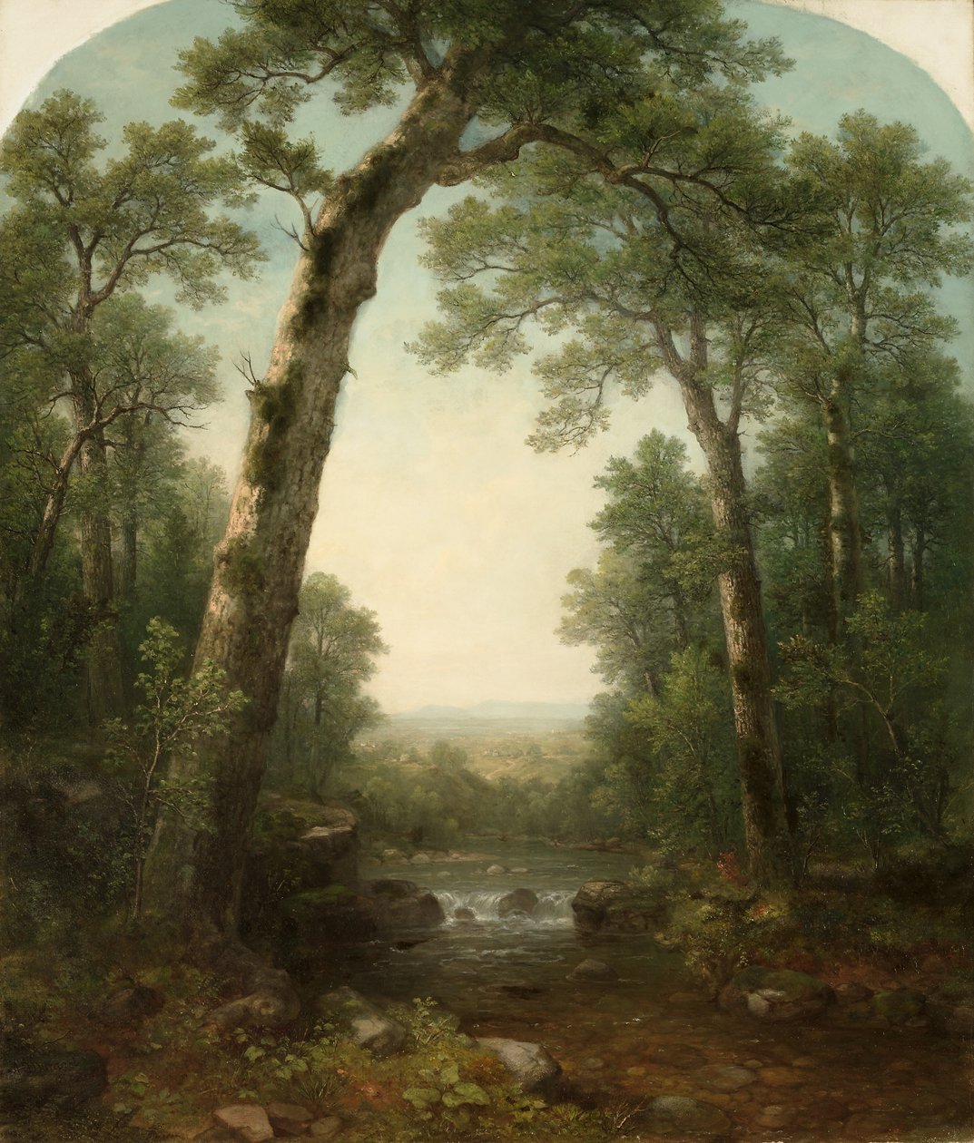 Skovbæk med udsigt af Asher Brown Durand