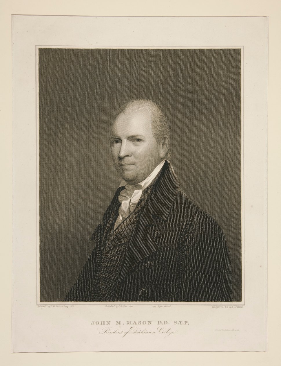 John M. Mason, D.D., S.T.P., præsident for Dickinson College af Asher Brown Durand