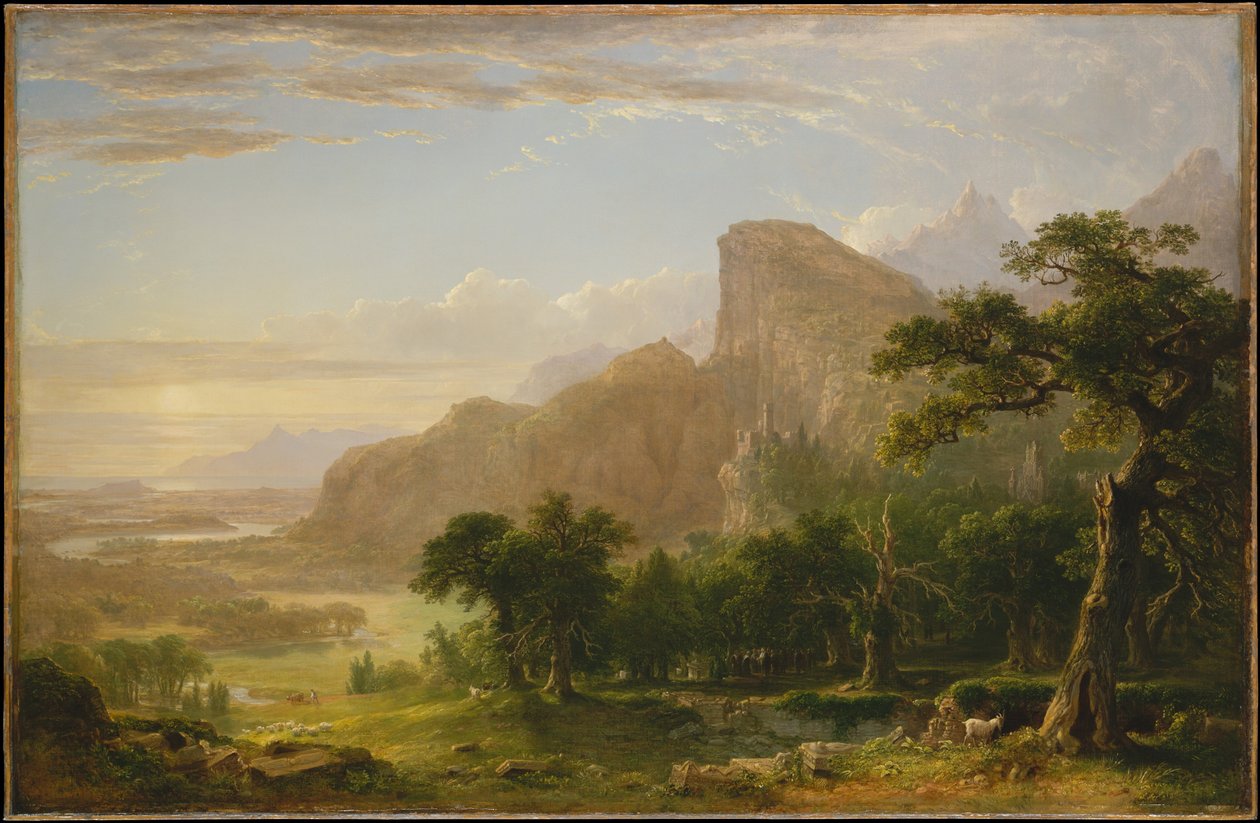 Landskabsscene fra "Thanatopsis" af Asher Brown Durand