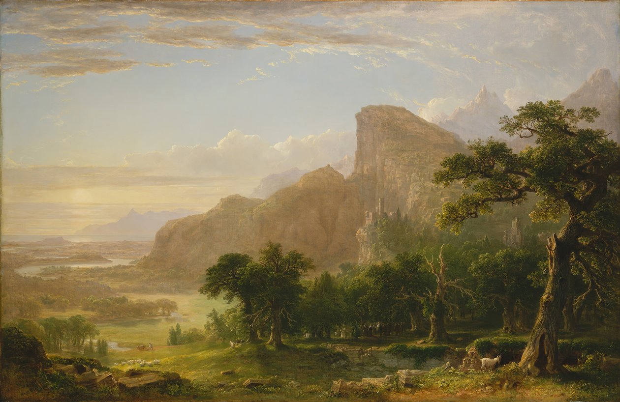 Landskabsscene fra Thanatopsis, 1850. af Asher Brown Durand