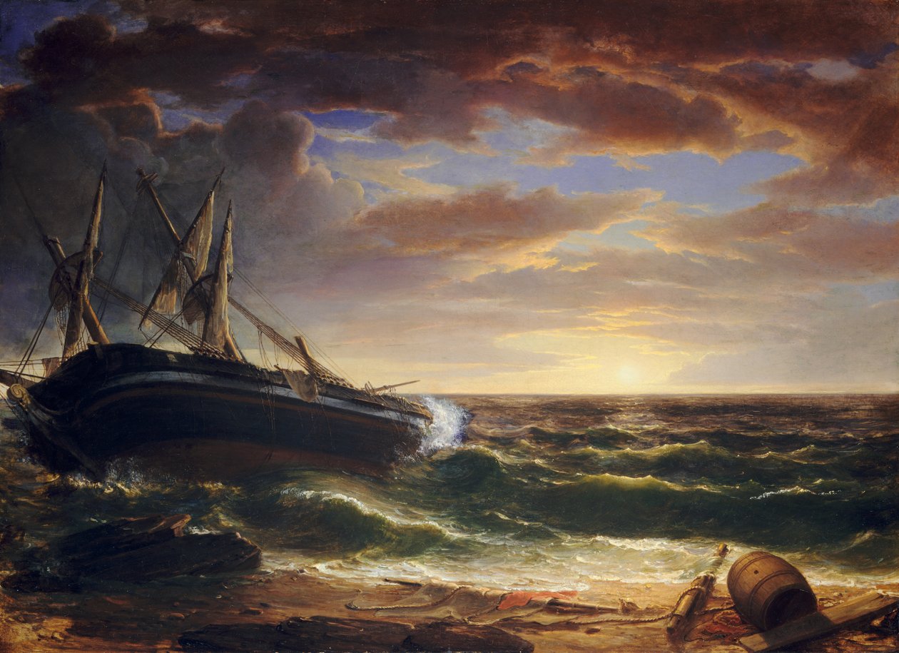 Det strandede skib af Asher Brown Durand