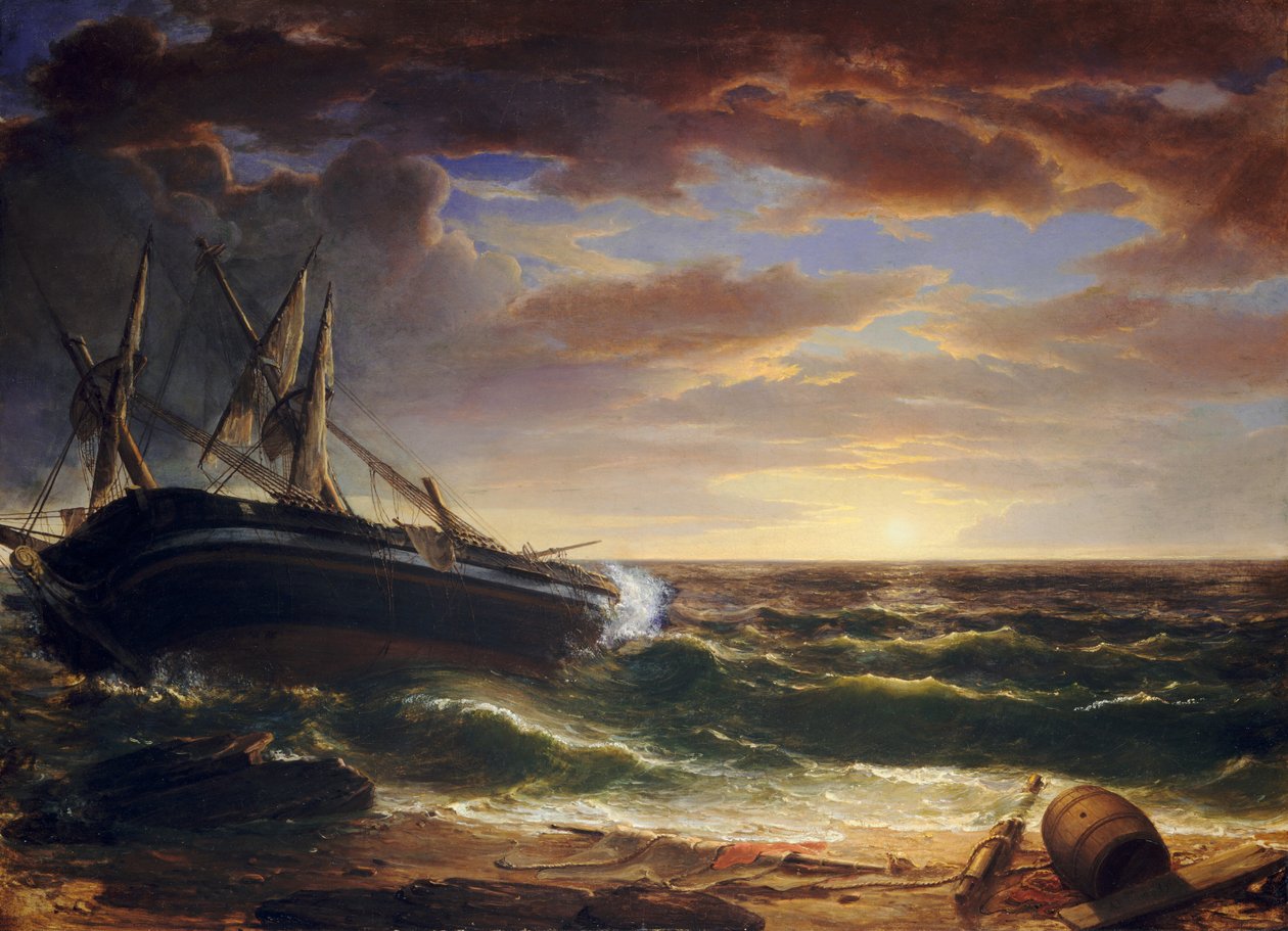 Det strandede skib, 1844. af Asher Brown Durand
