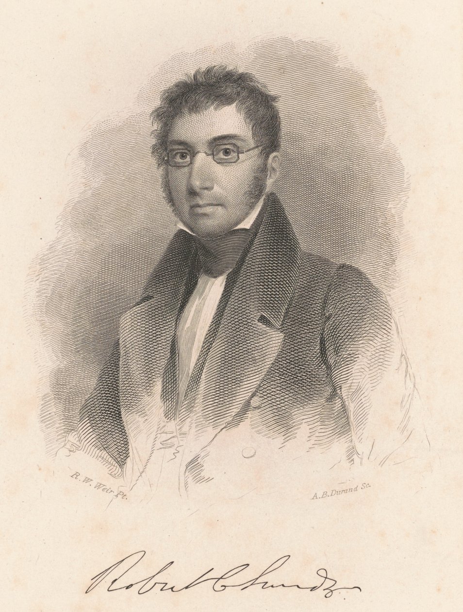 Robert C. Sands af Asher Brown Durand, after Robert Weir