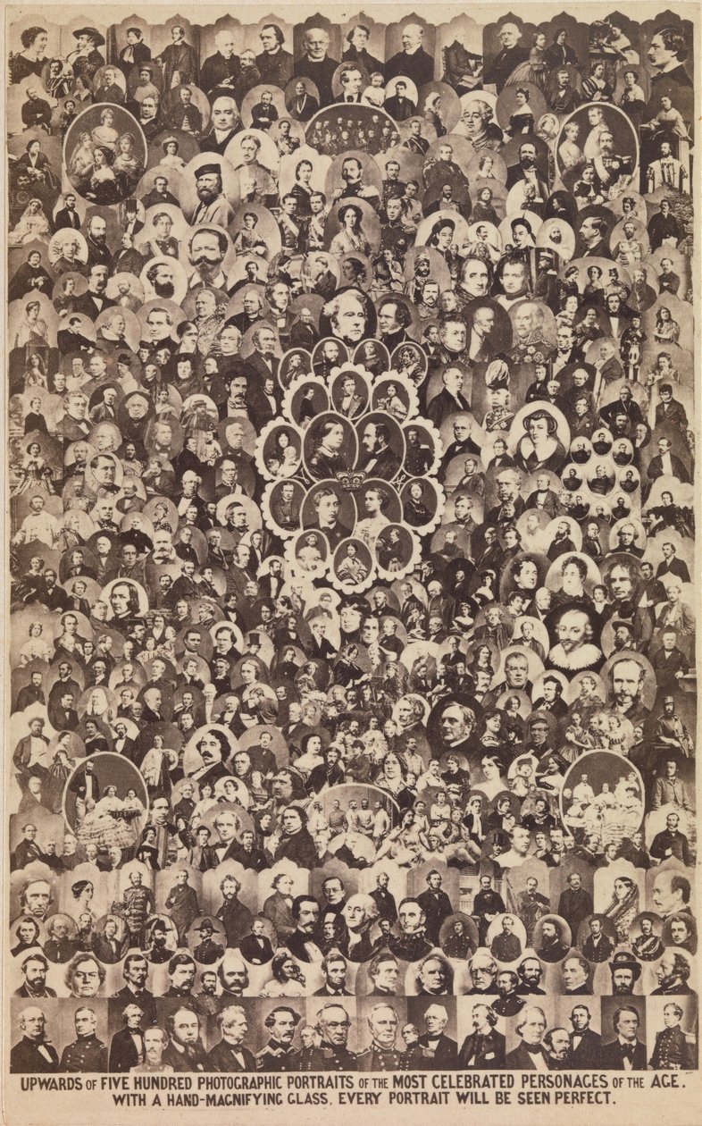 Op mod fem hundrede fotografiske portrætter af de mest berømte personer i..., ca. 1864. af Ashford Brothers and Co