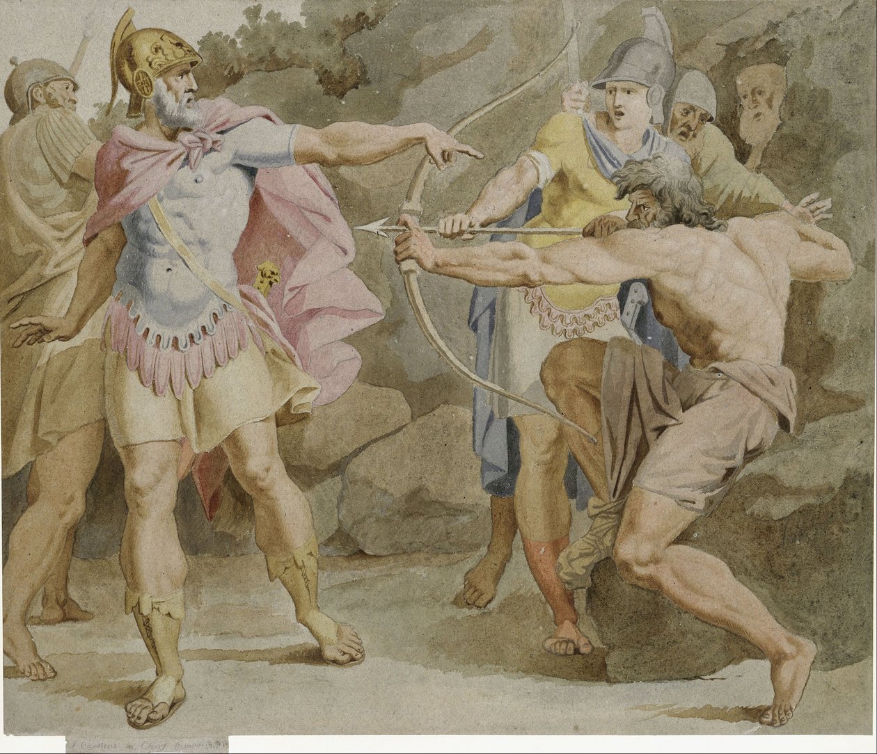 Philoktetes retter Herkules