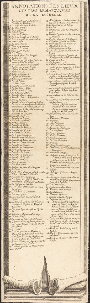 Belejringen af La Rochelle [plade 9 af 16; sæt omfatter 1952.8.97-112] af Assistant of Jacques Callot