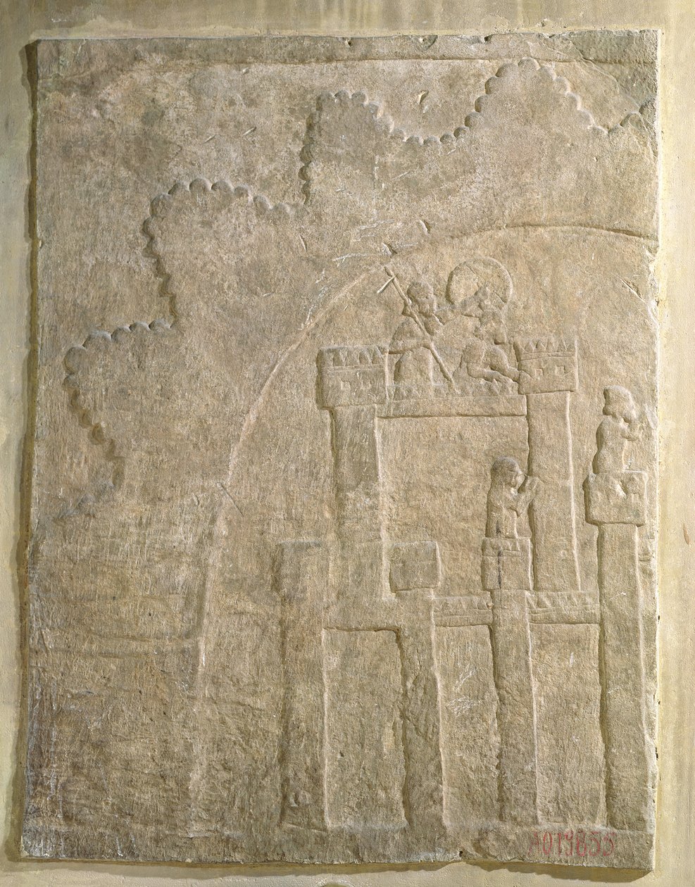 Fæstning under belejring, fra Nimrud, Irak af Assyrian