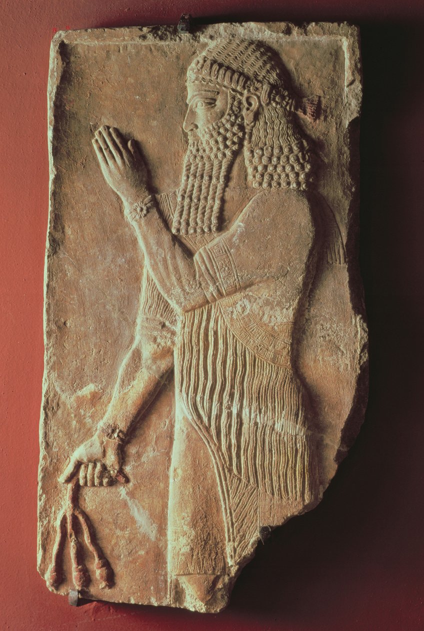 Præst med en granatæble-gren, fra kong Sargon II