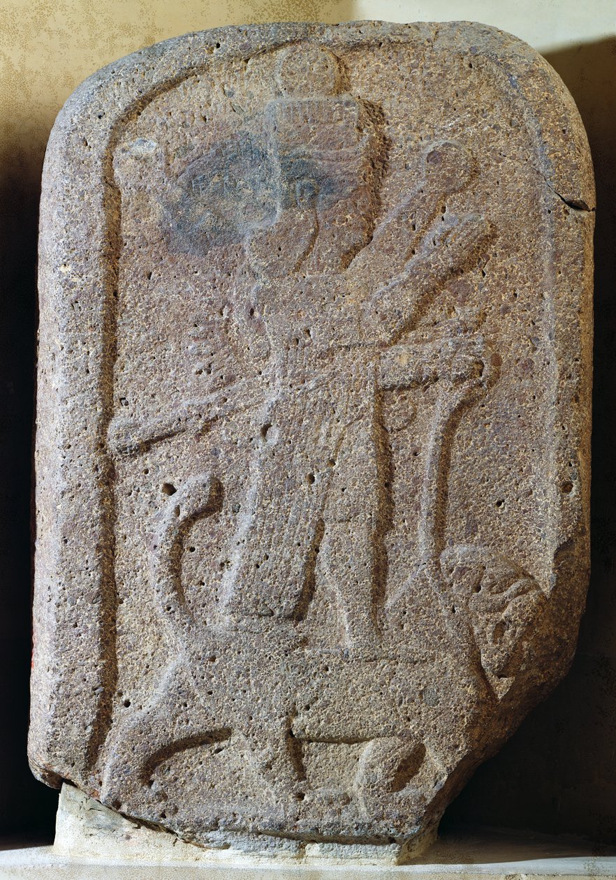 Stel, der forestiller Ishtar af Arbele på en løve af Assyrian
