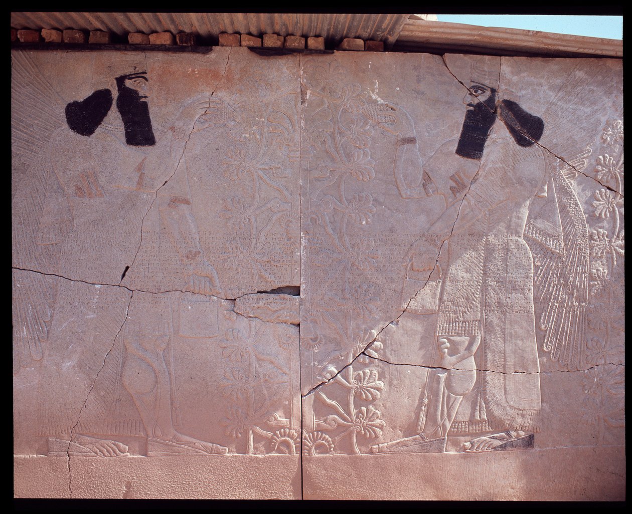 Udsigt over et relief, 9.-7. århundrede f.Kr af Assyrian