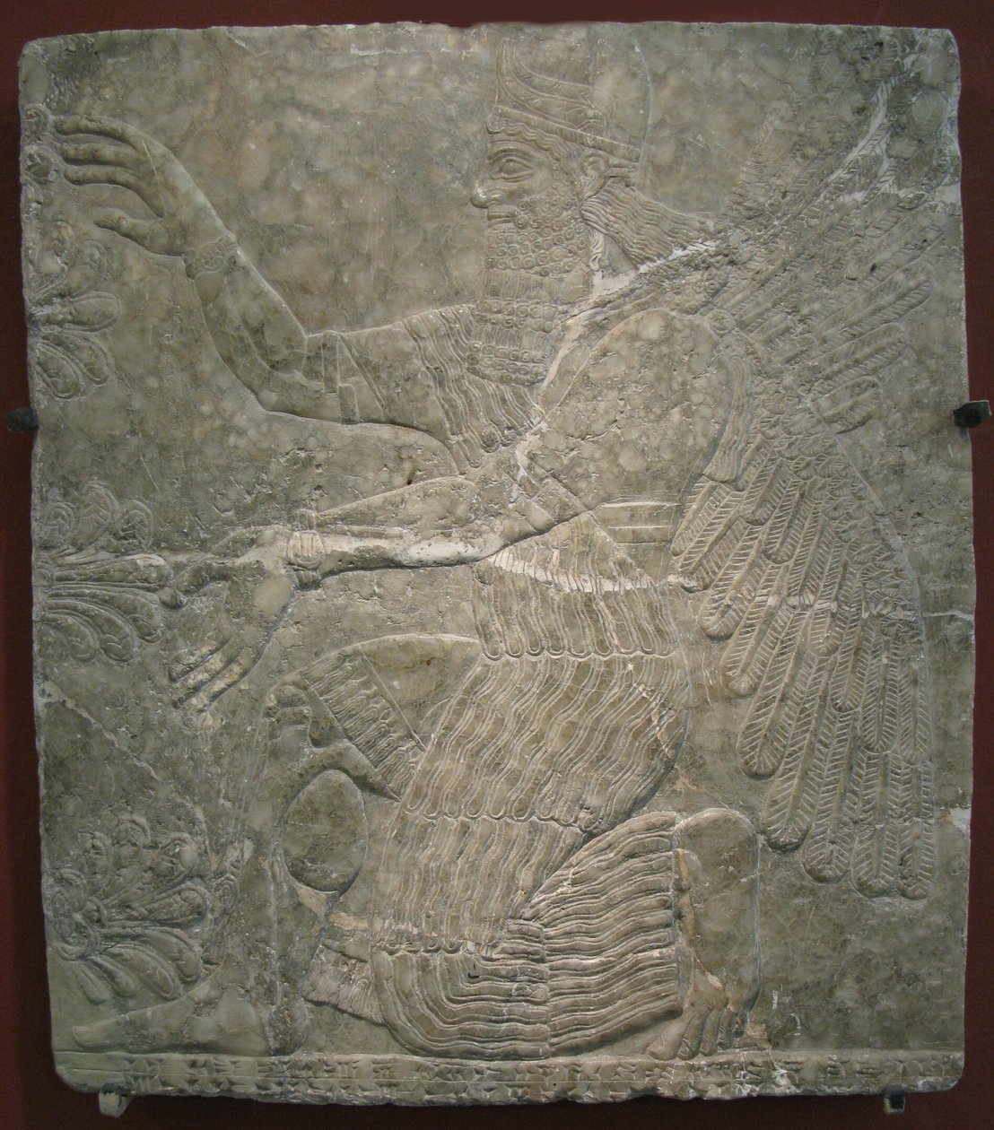 Bevinget guddom ved det hellige træ. Relief fra paladset Ashurnasirpal II i Kalhu, Nimrud, 9. århundrede f.Kr. af Assyrian