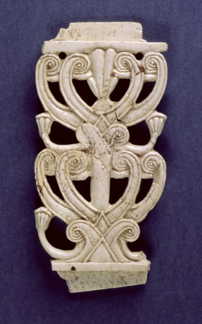 Palmettefragment fra Fort Shalmaneser, Nimrud, 8. århundrede f.Kr af Assyrian School