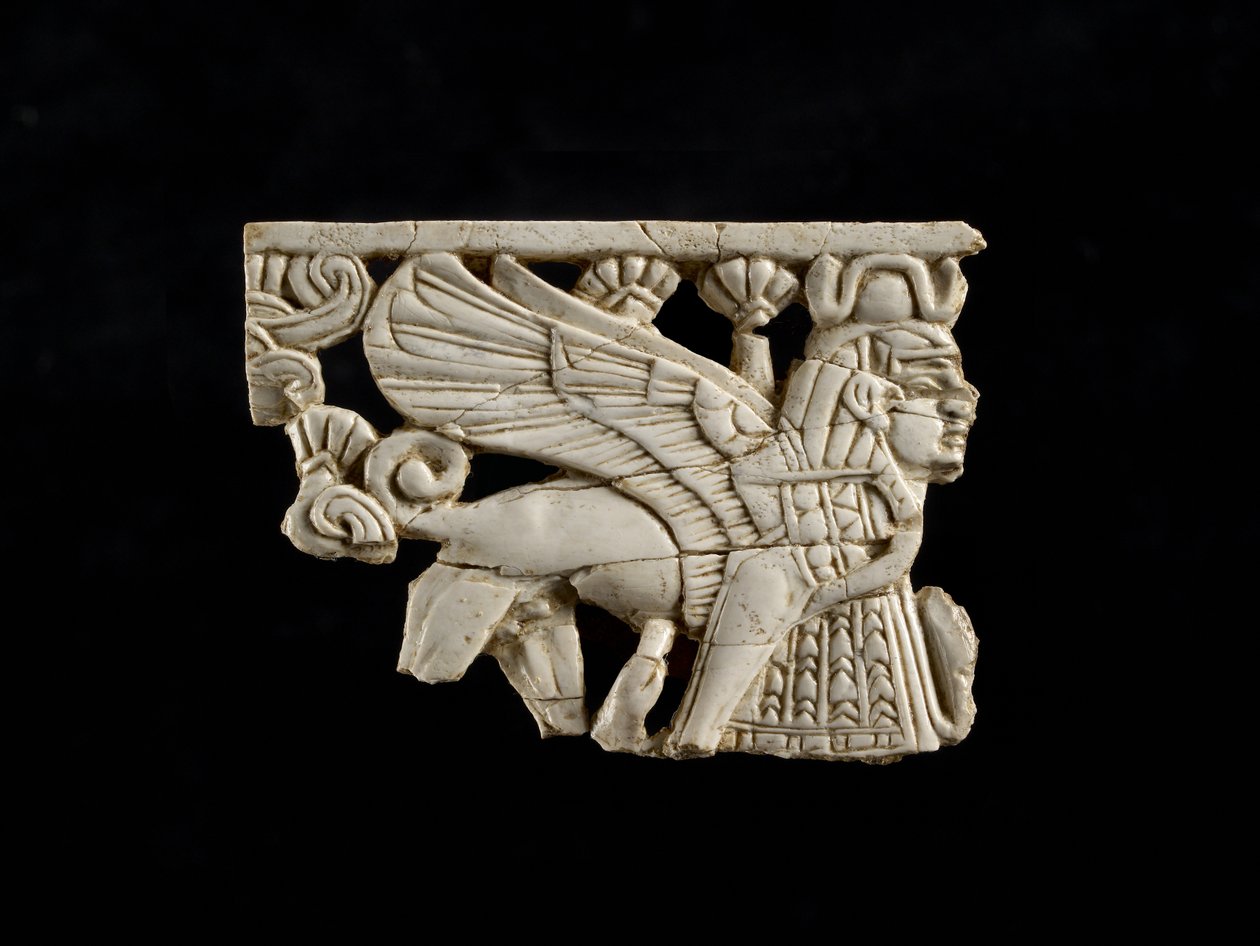 Sphinx Fragment fra Fort Shalmaneser, Nimrud, Assyrian, 8. århundrede f.Kr. af Assyrian School